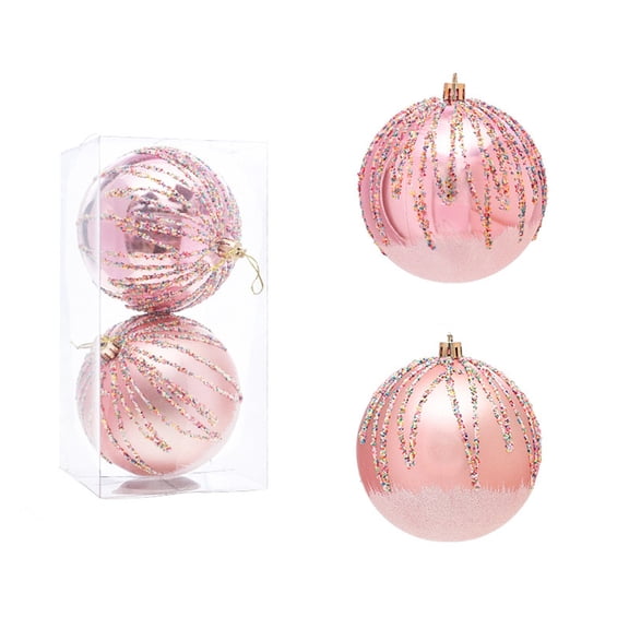 A Festive Holiday Ornaments Glitter Balls For Christmas Tree Decor Durable And Lightweight With Metal Loop