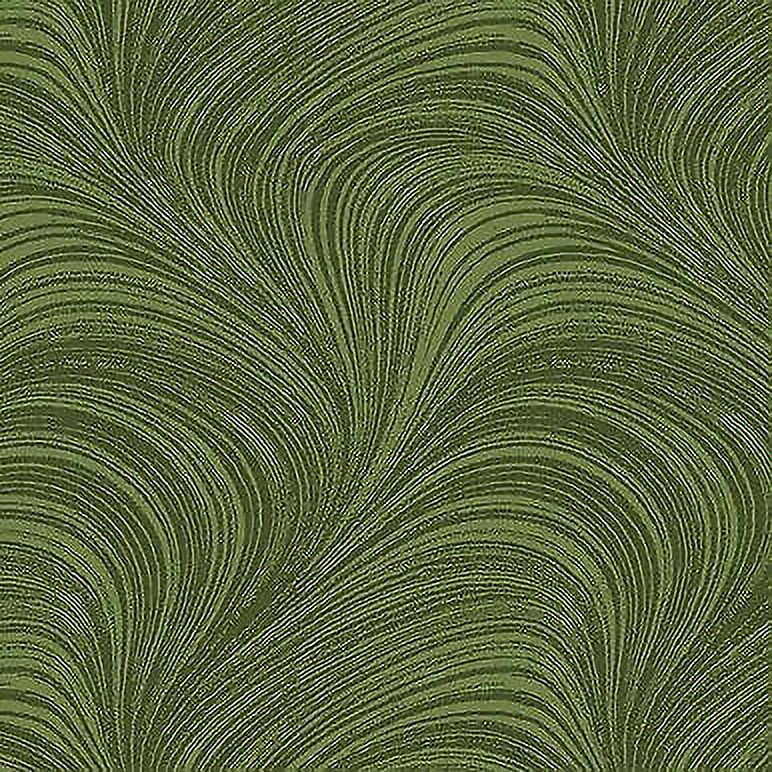 A Festive Season 2 Wave Texture Medium Green Cotton Fabric by Benartex