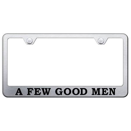 A Few Good Men Laser Etched Logo Stainless Steel License Plate Frame (Brushed Chrome)