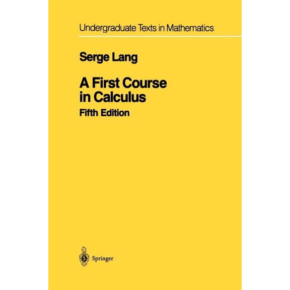 A First Course in Calculus
