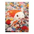 thumbnail image 1 of A Fish Out Of Water Superflat Japanese Koi Carp Floral Modern Artwork Unframed Wall Art Print Poster Home Decor Premium, 1 of 5