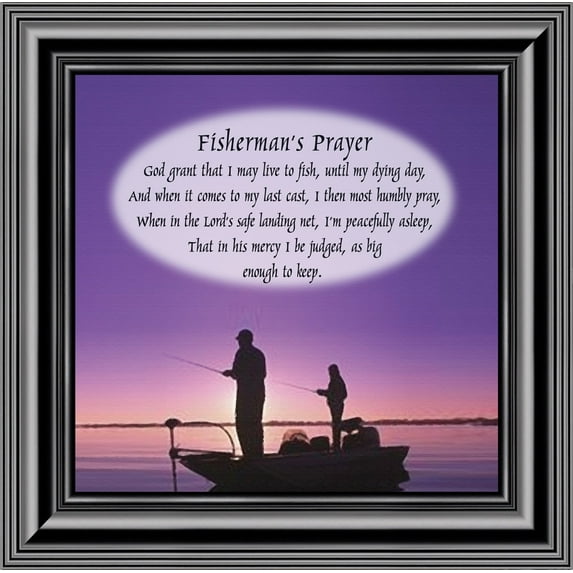 A Fisherman's Prayer, Beach, Boating or Fishing Decor, Picture Frame, 8x8, 8501