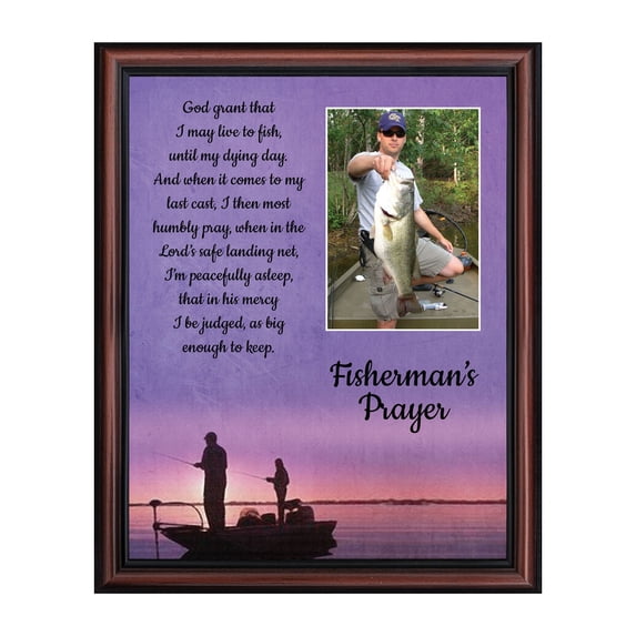 A Fisherman's Prayer, Fishing Gifts, Beach, Boating or Fishing Decor, Personalized Picture Frame, 5011