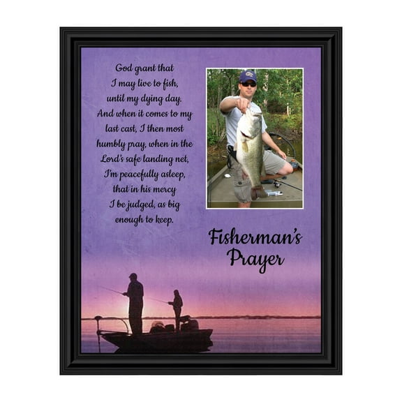 A Fisherman's Prayer, Fishing Gifts, Beach, Boating or Fishing Decor, Personalized Picture Frame, 5011