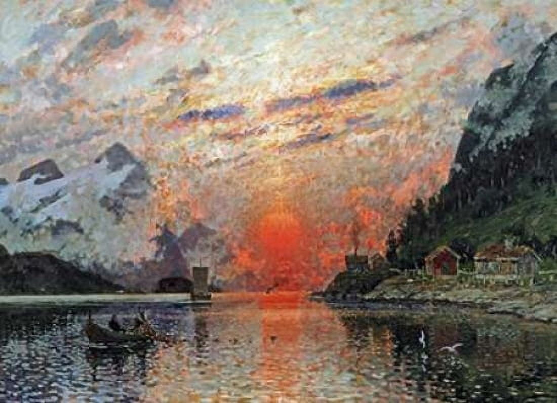 A Fjord Canvas Art - Adelsteen Normann (20 x 28)