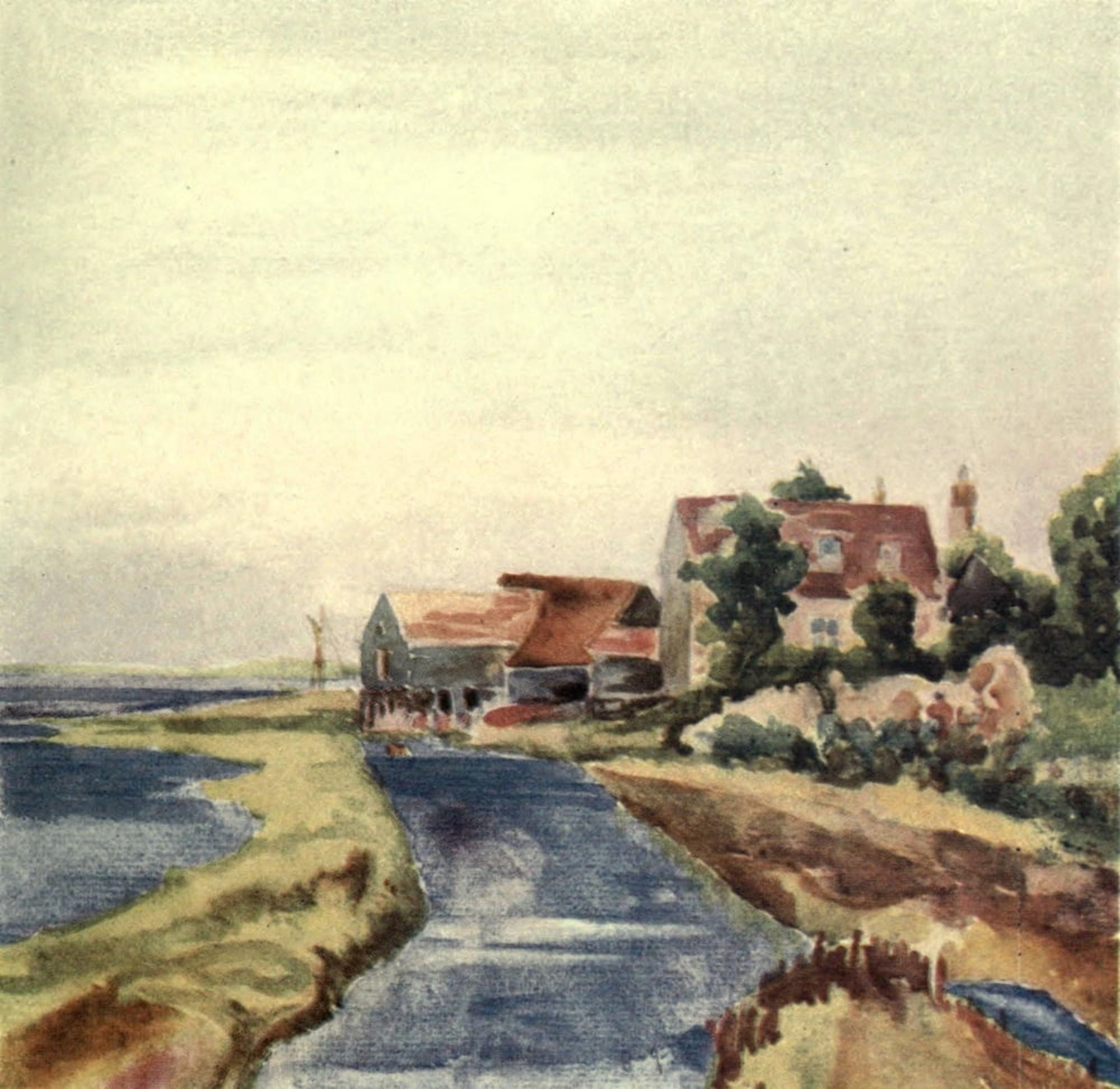 A Floating Home 1918 Landermere Essex Canvas Art - Arnold Bennett (24 x 36)