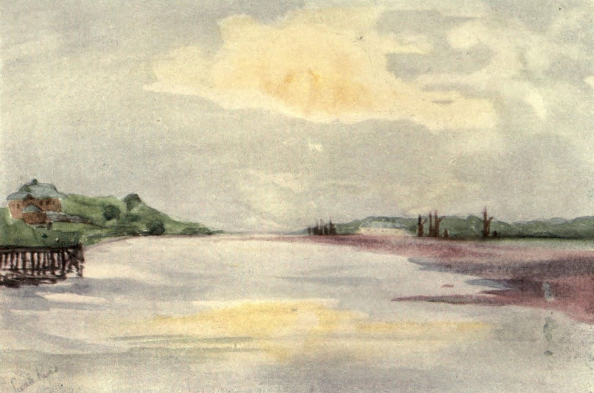 A Floating Home 1918 Swale River Essex Canvas Art - Arnold Bennett (18 x 24)