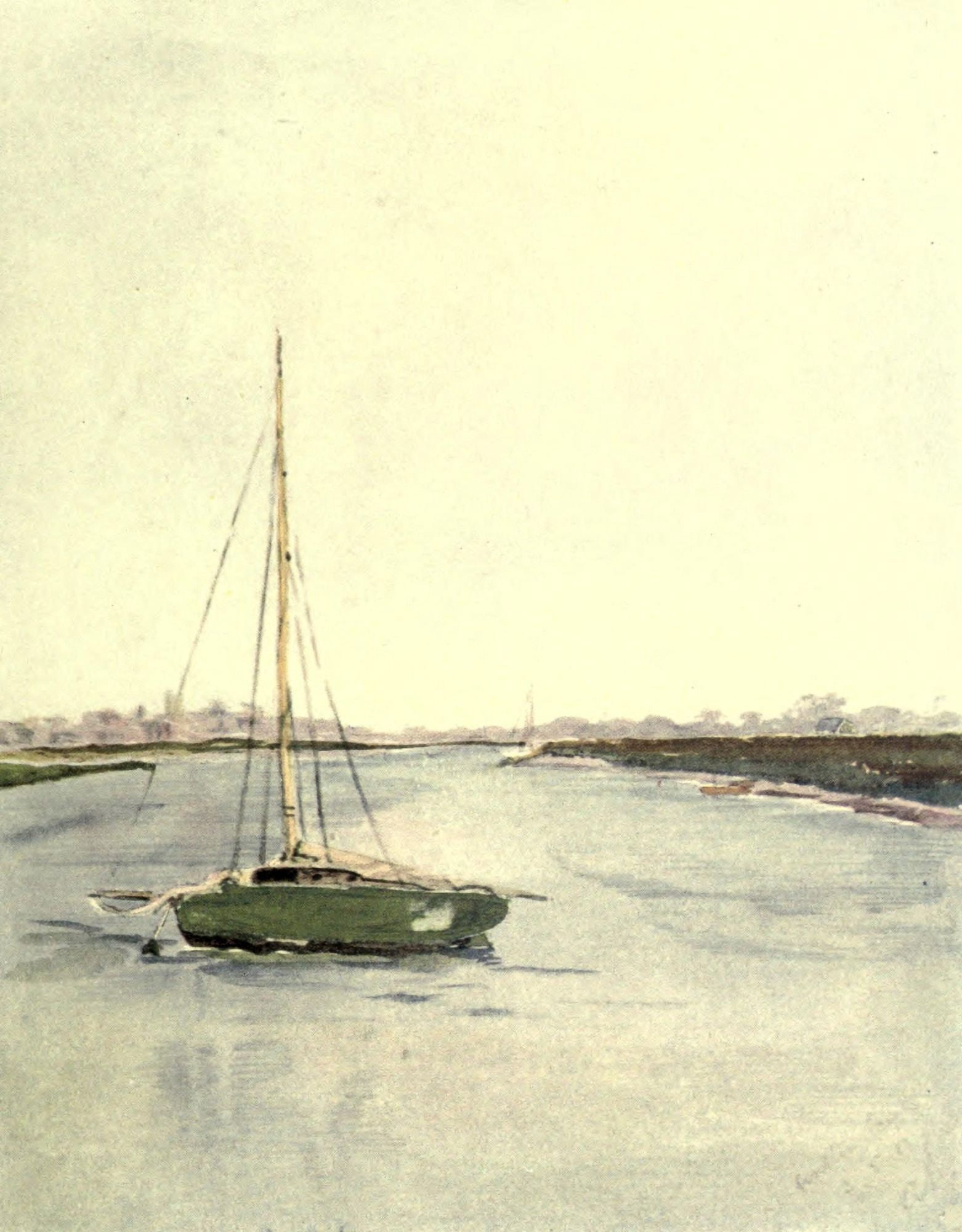 A Floating Home 1918 Walton Creek Essex Canvas Art - Arnold Bennett (18 x 24)