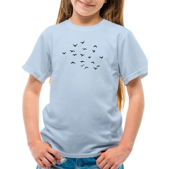 A Flock Of Flying Birds. T-Shirt Juniors -Image by Shutterstock, Small
