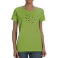 thumbnail image 1 of A Flock Of Flying Birds.  T-Shirt Women -Image by Shutterstock, Female XX-Large, 1 of 4