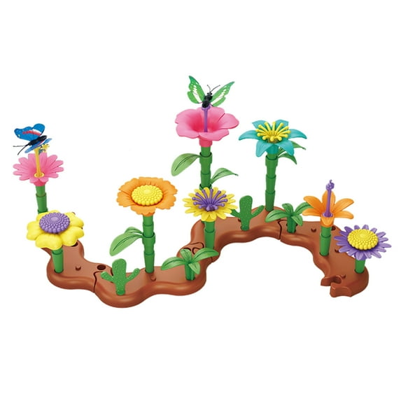 A Flower Garden Building Blocks Set With 54 Pieces Diy Arrangement Creative Toy 9X6X2.4 Inches 0.66Lb Educational Stem Construction Kit