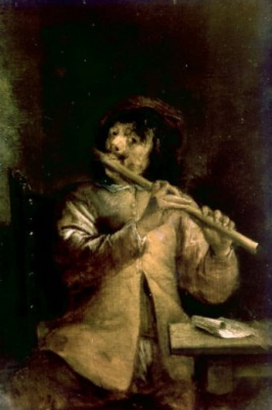 A Flute Player by David II Teniers 1610-1690 Canvas Art - David II Teniers (18 x 24)