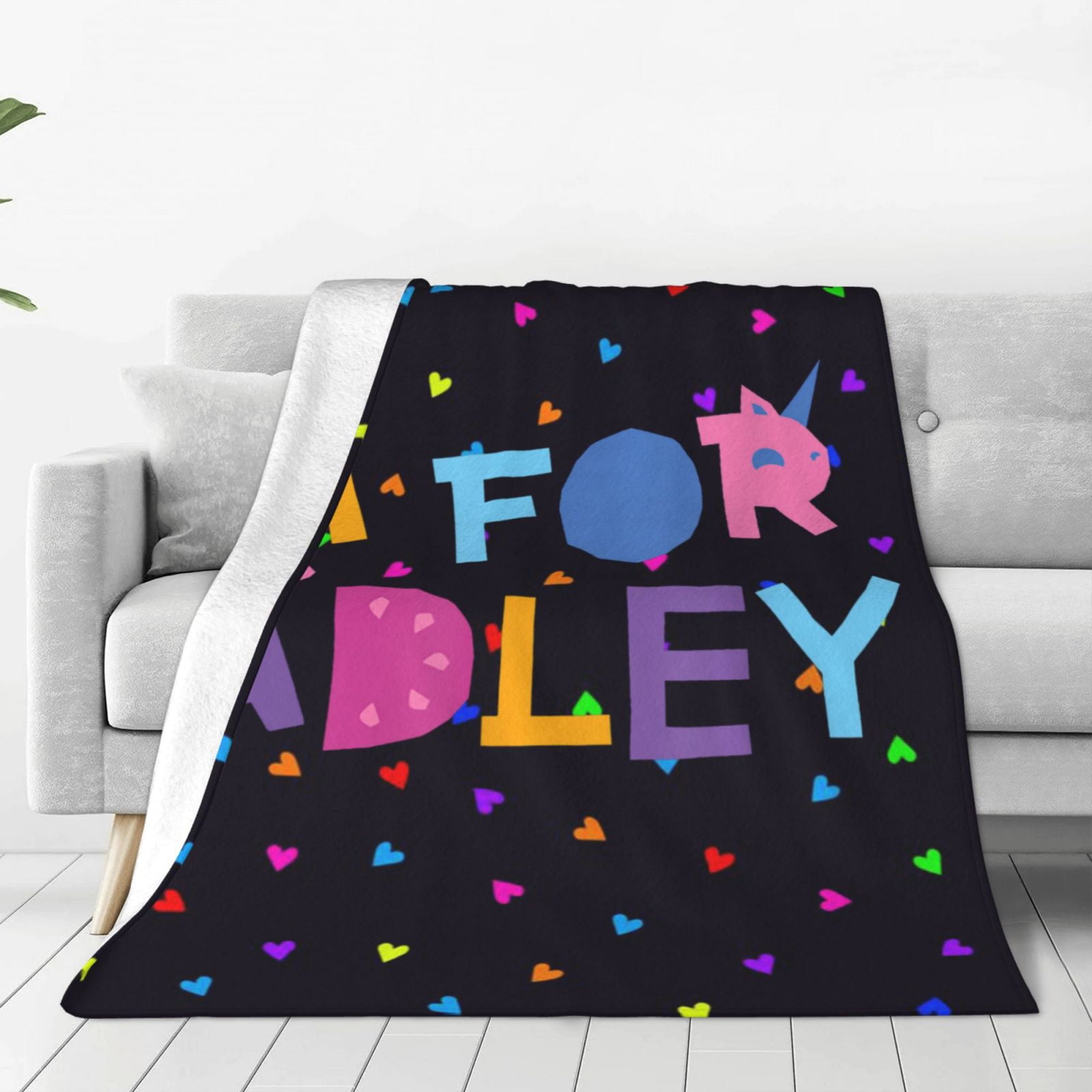 A For Adley Throw Blanket Couch Bed Sofa Soft Lightweight Warm Cozy