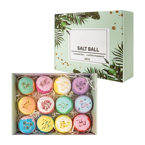 A Forest Bath Salt Ball Set For Relaxing Soak 12 Pack 60G Plastic Case