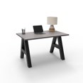 thumbnail image 1 of Serenity A-Frame Writing Office Desk for Home and Office, 48"x24"  with Grey Pattern Desk Top, Black Frame, 1 of 4