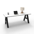 thumbnail image 1 of Serenity A-Frame Writing Office Desk for Home and Office, 72"x30" with White Top, Black Frame, 1 of 5