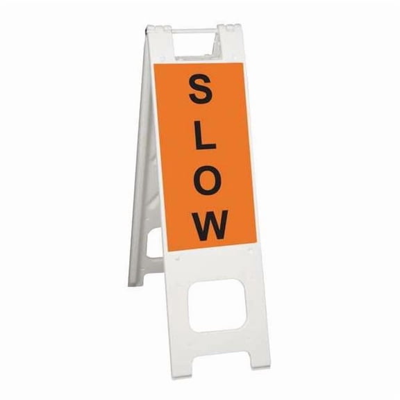 Barricade Sign, Plastic, Engineer, 45 in Height, 3 in Length, 11 lb, White