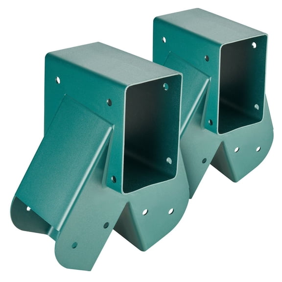 A-Frame Bracket Set, Heavy Duty Carbon Steel Post Base, DIY Bracket Kit for 4x4 & 4x6 Legs, Green (2 Pcs)