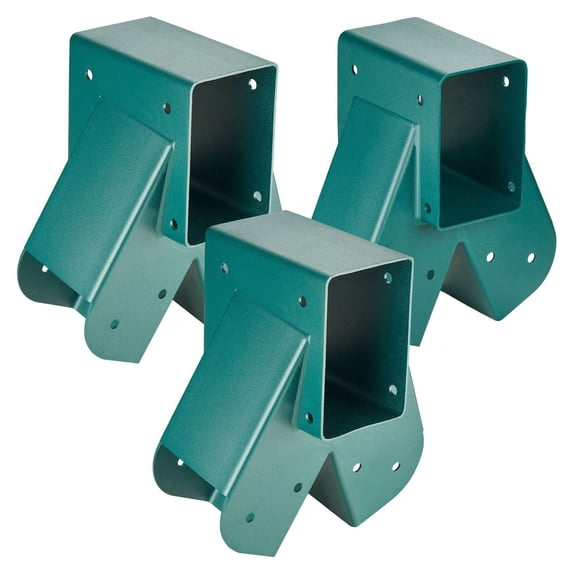 A-Frame Bracket Set - Heavy Duty Steel - 4x4 & 4x6 Beam - 3 Pcs - DIY Swing Set, Playset, Outdoor Structure Support