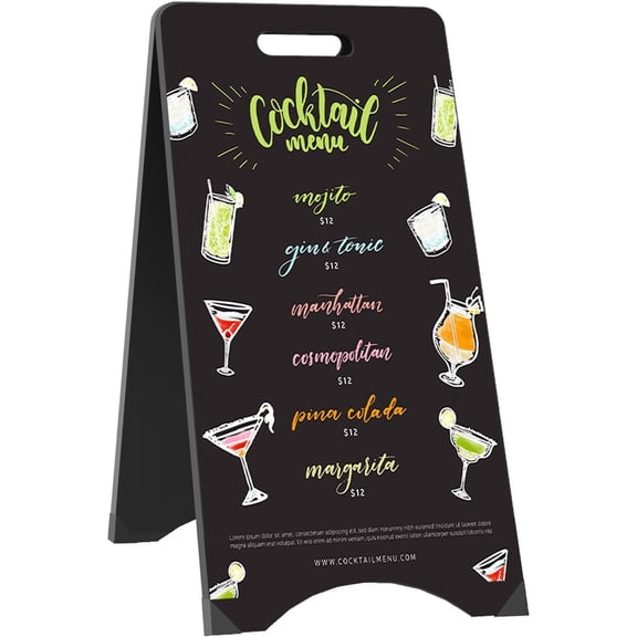 A-Frame Chalkboard Sign, Large 15" x 30" Outdoor Foldable Blackboard Menu Display for Weddings, Restaurant, Business
