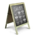 thumbnail image 1 of A-Frame Chalkboard Sign Rustic Wooden Sidewalk Easel Chalk Stand - Freestanding Sturdy Sandwich Board Double Sided Message Menu Display - Vintage Torched Restaurant Chalkboard for Cafe & Bar, 1 of 9