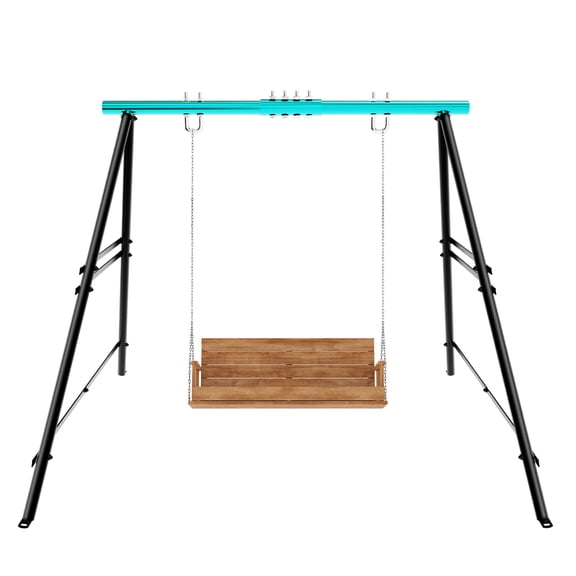 A-Frame Heavy Duty Swing Stand Only Powder Coated Steel Porch Hammock Chair Frame Max 550 LBS Load for Backyard Patio Park (Swing Not Included)