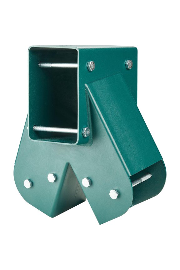 A-Frame Middle Swing Set Brackets, Heavy Duty Carbon Steel Swing Set Hardware with Mounting Hardware, DIY Swing Set Bracket Swing Set Kit for 4x4 Legs & 4x6 Beam, Green (2 Pcs),