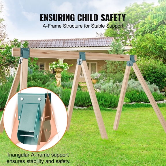 A-Frame Middle Swing Set Brackets, Heavy Duty Carbon Steel Swing Set Hardware with Mounting Hardware, DIY Swing Set Bracket Swing Set Kit for 4x4 Legs & 4x6 Beam, Green (3 Pcs)