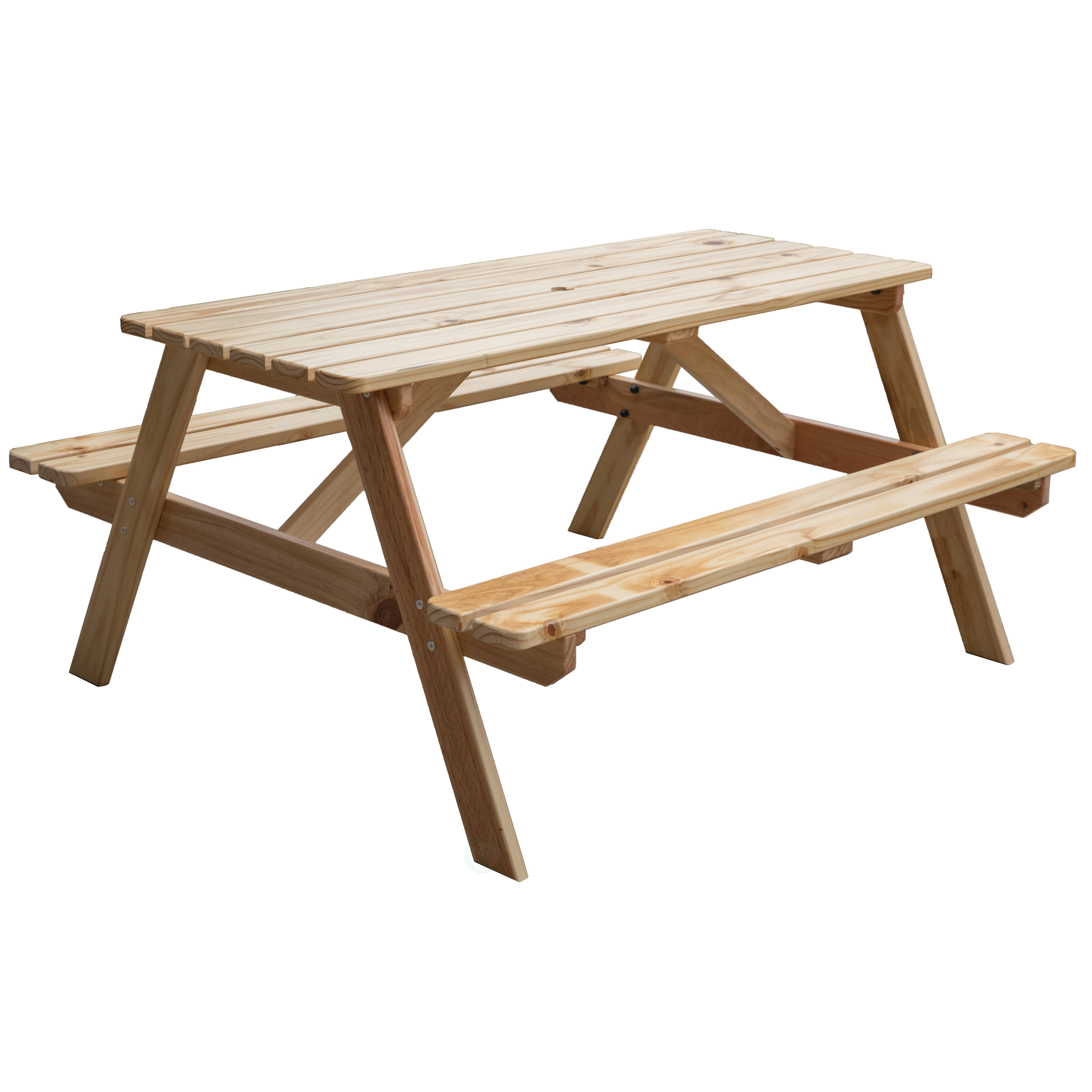 A-Frame Outdoor Wooden Patio Deck Garden Picnic Table - image 1 of 10