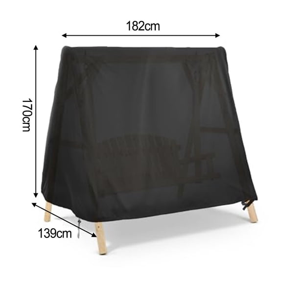A Frame Patio Swing Cover Waterproof 210D Oxford Outdoor Furniture Protector with Wind-Resistant Design