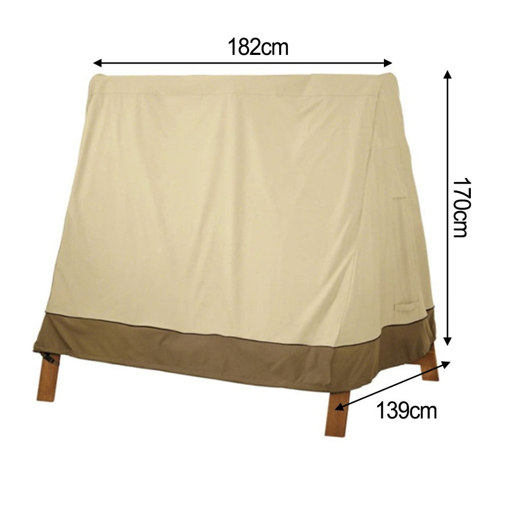 A Frame Patio Swing Cover Waterproof 210D Oxford Outdoor Furniture Protector with Wind-Resistant Design