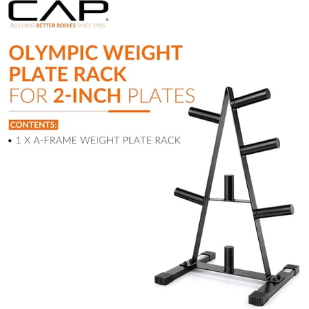 A-Frame Plate Rack – Heavy-Duty 2-Inch Weight Plate Tree and Storage - 5 and 7 post options