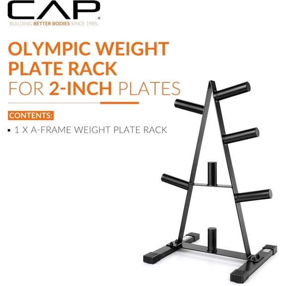 A-Frame Plate Rack – Heavy-Duty 2-Inch Weight Plate Tree and Storage - 5 and 7 post options