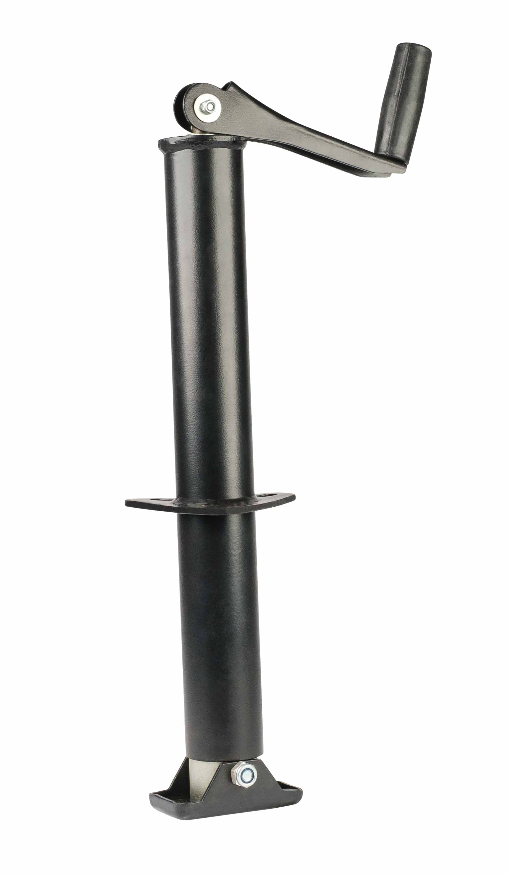 A Frame Trailer Jack - 2000 lbs Capacity, Black | Heavy-Duty Top Wind Tongue Jack - Ideal for RV, Utility, Boat & Marine Trailers
