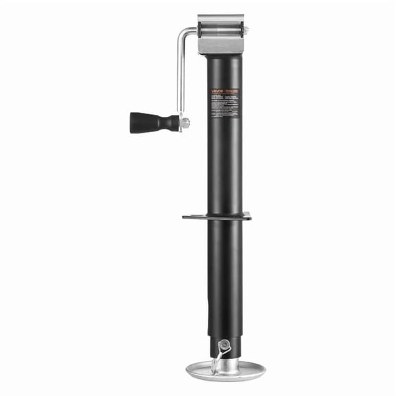 A Frame Trailer Jack 5000 lbs Dynamic Load Capacity with Handle Rectangular Footpad 15 Inch Vertical Travel for RV Horse Utility and Yacht Trailers
