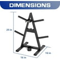 thumbnail image 1 of A-Frame Weight Plate Tree for 1" Olympic Plates - Holds 300 lbs, Dumbbell Rack and Home Gym Storage Stand - Organize Your Workout Area, 1 of 6