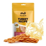 iPaw Turkey Dog Treats, All Natural Human Grade Dog Treat, Suitable for Training chew, Hypoallergenic, Rawhide Alternative, Easy to digest, Braided Stick