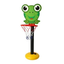 A Frog Design Basketball Set For Kids Adjustable Height Hoop With Ball Outdoor Toy