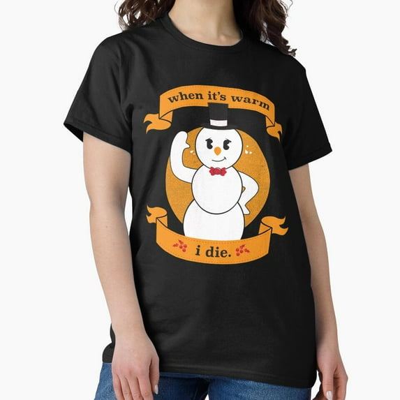 A Frosty Season’s Greeting Cute Winter Holiday Artwork Unisex T-Shirt, up to size 5XL