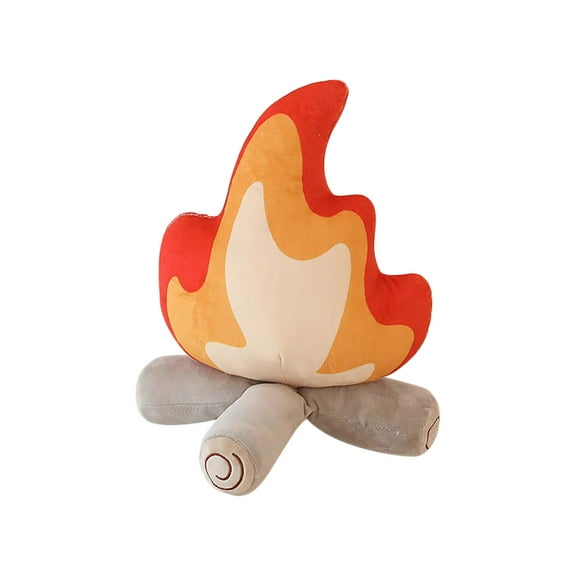 A Funny Bonfire Stuffed Plush Toy Soft Simulation Flame Doll Fake Fire Firewood 11X12 Inch For Kids Pretend Play
