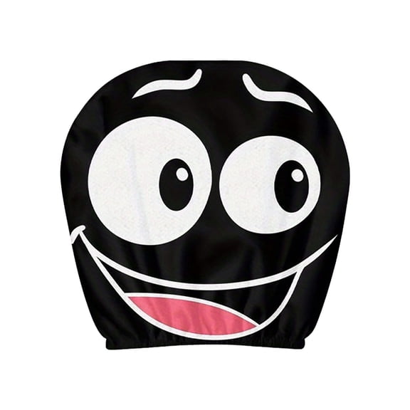 A Funny Car Print Headrest Cover Stretchy Universal Car Seat Accessory Mesh Material 26X28Cm 10.2X11 Inches 30G 0.07 Lbs