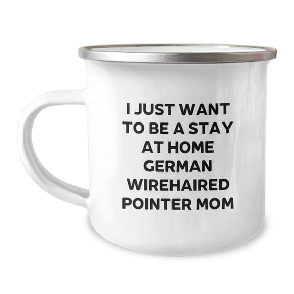 A Funny German Wirehaired Pointer Dog Mom's Camping Mug Gifts from Friends for German Wirehaired Pointer Dog Owners at Christmas