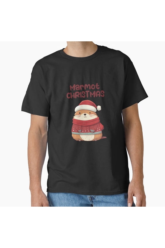 A Funny Holiday Marmot, A Cheerful And Goofy Animal Classic Unisex T-Shirt, up to Size 5XL