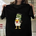 thumbnail image 1 of A Funny Pixel Gamer Zombie Riding Chicken Jockeys Video Game Scene,, H1402 Unisex T-Shirt, Up to 5XL Available, 1 of 2