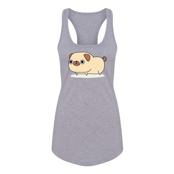 A Funny Pug Dog Tank Women -Image by Shutterstock, Female x-Large