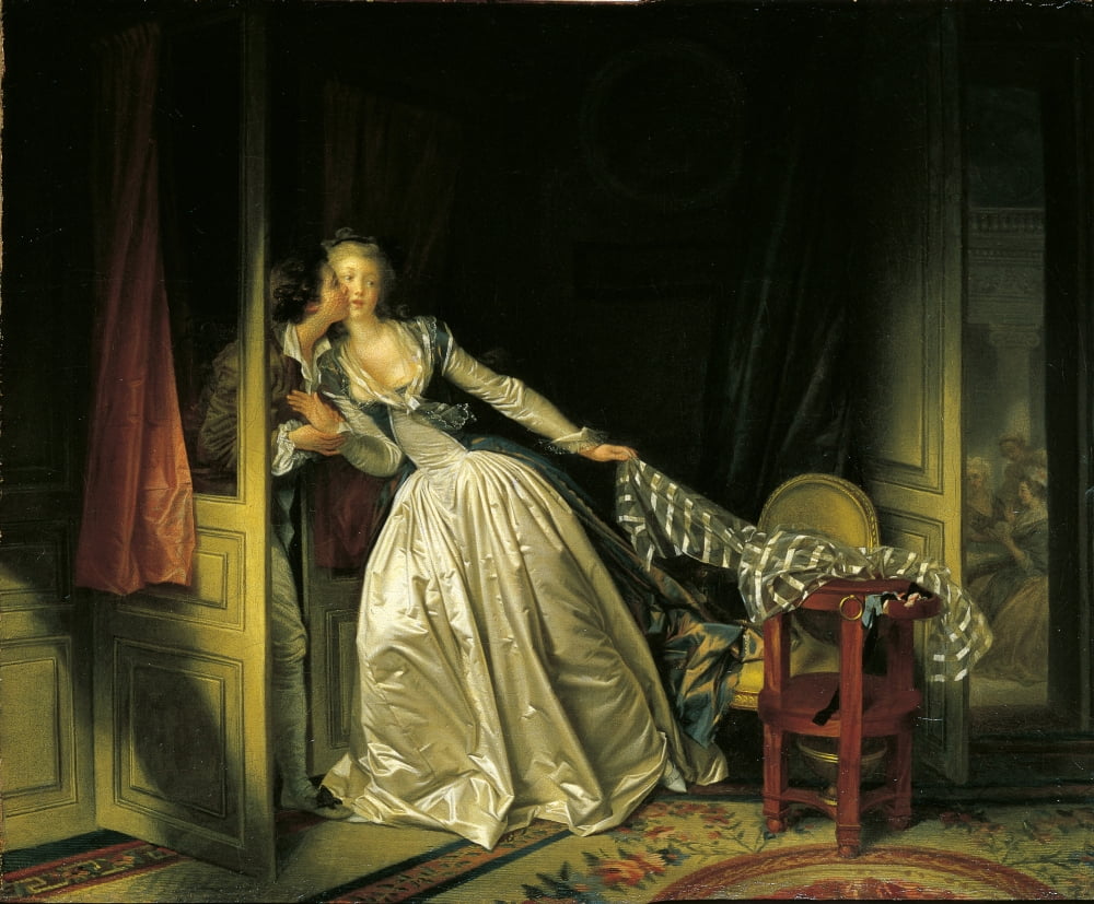 A Furtive Kiss Canvas Art -  (36 x 24)