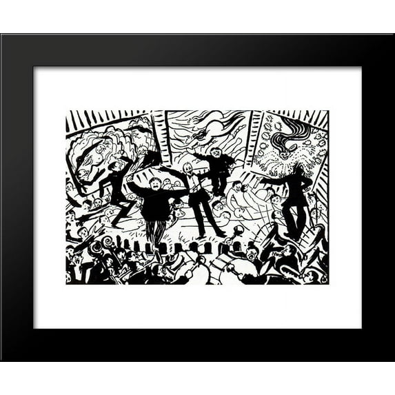 A Futurist Evening in Milan 20x24 Framed Art Print by Umberto Boccioni