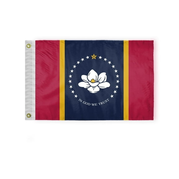 A.G.A.S 12x18 Inch 200D Nylon Mississippi Nautical Outdoor Flag
