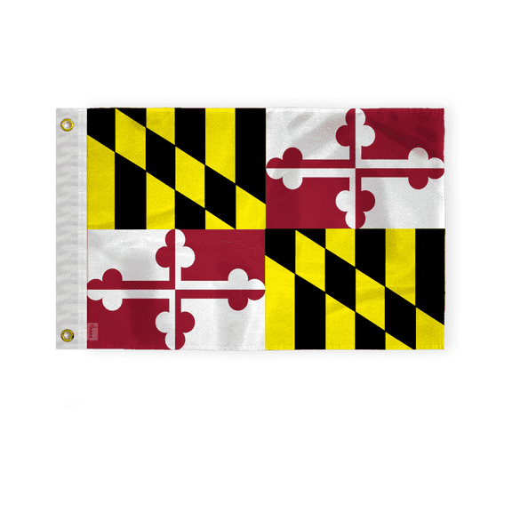 A.G.A.S Maryland State 12x18 Inch 200D Nylon Outdoor Flag, Double Sided, Fade Proof