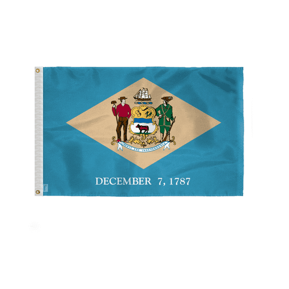 A.G.A.S 2' x 3' Delaware State Outdoor Flag, 200D Nylon, Double Sided, Fade Proof